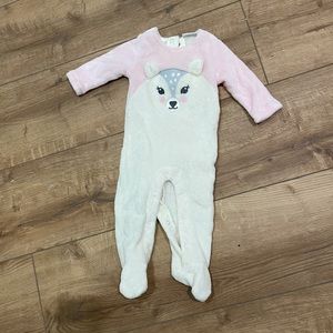 Fleece onesie deer 3-6 months ❤️